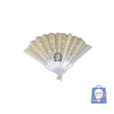 بادبزن توری سفید