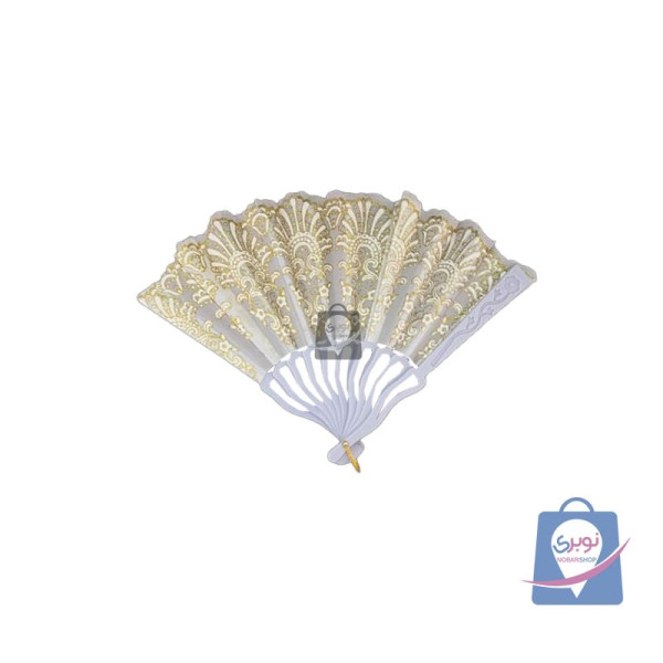 بادبزن توری سفید بادبزن توری سفید