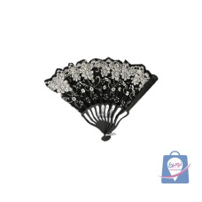 بادبزن توری مشکی