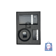 ست هدیه مردانه سه تکه کمر کیف پول بلند جا کارت dunhill