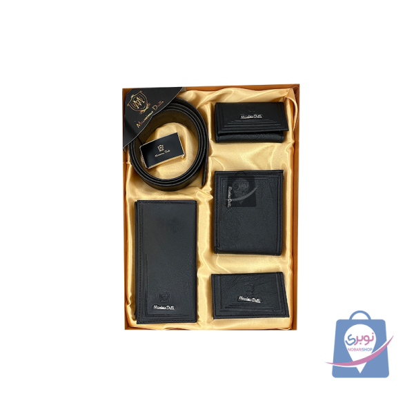 ست هدیه مردانه پنج تکه کمر کیف پول بلند کیف پول جا کارت جا کلید ست هدیه مردانه پنج تکه کمر کیف پول بلند کیف پول جا کارت جا کلید