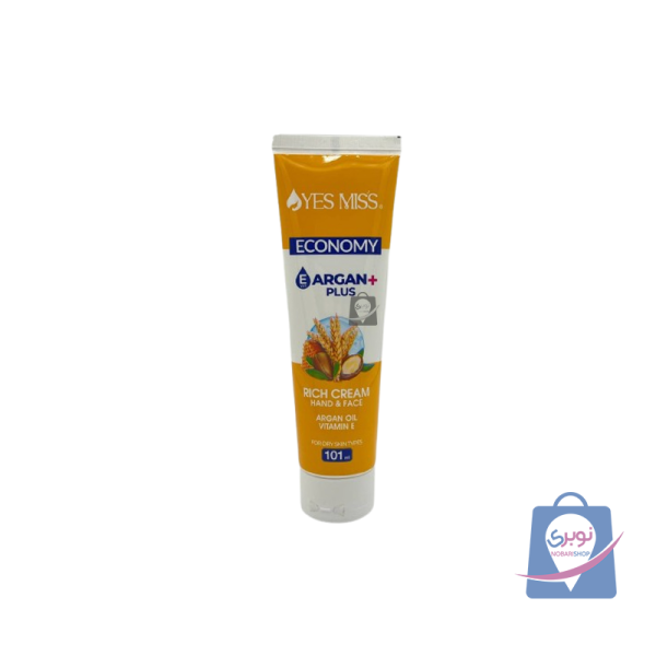 کرم تیوپی نرم کننده و مرطوب کننده دست و صورت یس میس حجم100میل حاوی روغن آرگان و ویتامینE کرم تیوپی نرم کننده و مرطوب کننده دست و صورت یس میس حجم100میل حاوی روغن آرگان و ویتامینE