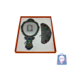 ست آینه و شانه نگین دار تاشو فلزی